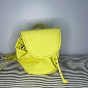 Urban Outfitters Neon Yellow Mini Drawstring Backpack